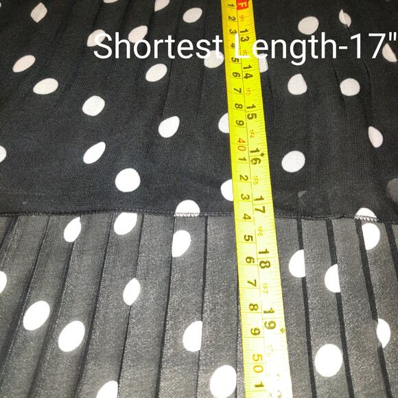 Charlotte Russe Polka Dot Skirt Sz S High Low Mini To Maxi Sheer Black NWT Lined - Picture 11 of 13